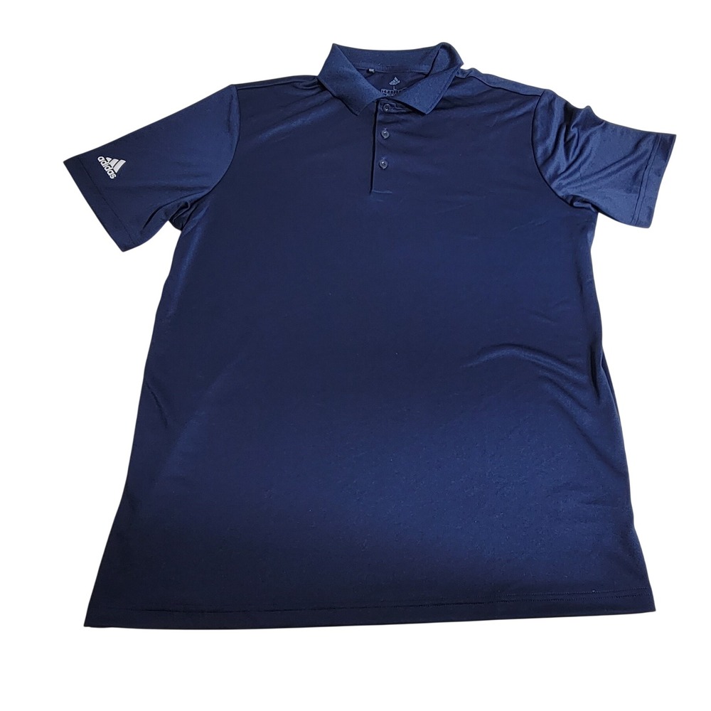Adidas Mens Primegreen Performance Polo Shirt Navy Blue Large Short Sleeve